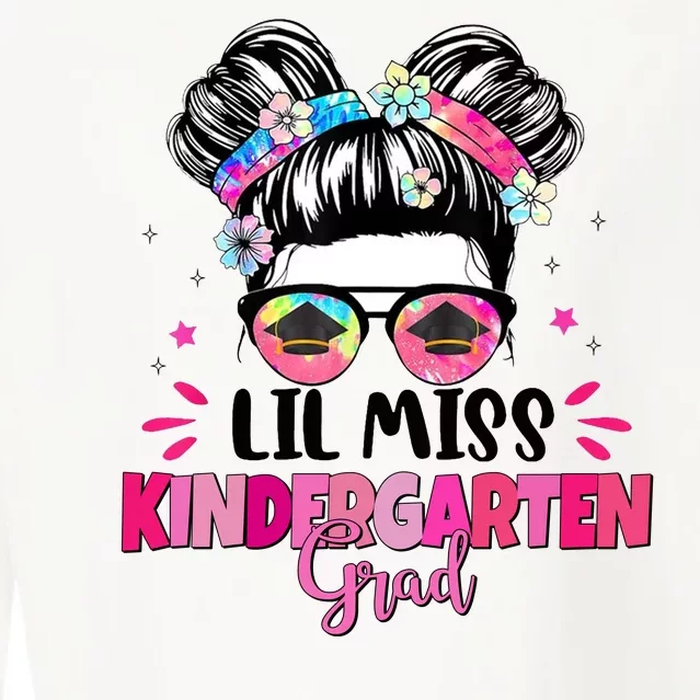 Lil Miss Kindergarten Grad Last Day Of School Cropped Pullover Crew