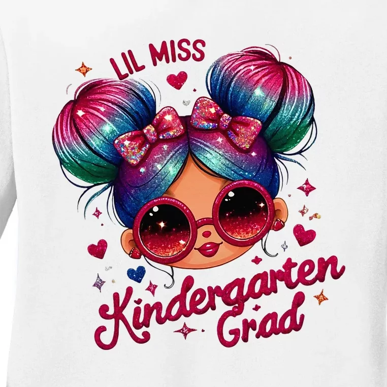 Lil Miss Kindergarten Grad Graduation Last Day Kindergarten Ladies Long Sleeve Shirt