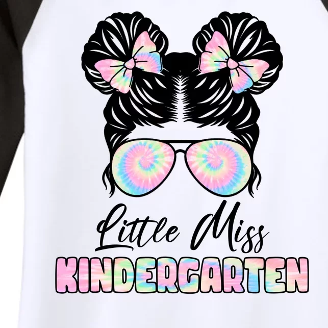 Little Miss Kindergarten Women's Tri-Blend 3/4-Sleeve Raglan Shirt