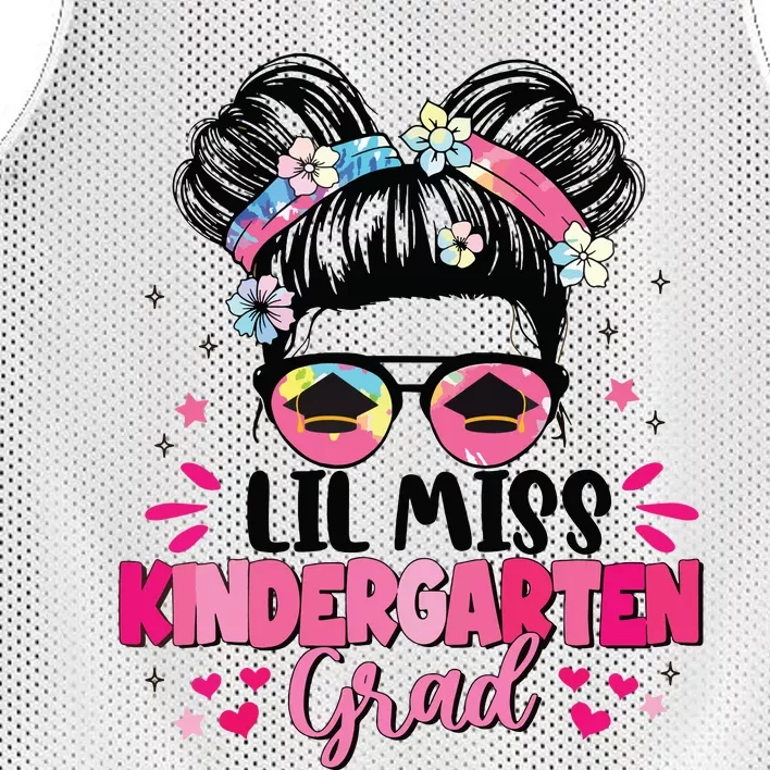 Lil Miss Kindergarten Grad Graduation Last Day Kindergarten Mesh Reversible Basketball Jersey Tank