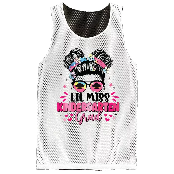 Lil Miss Kindergarten Grad Graduation Last Day Kindergarten Mesh Reversible Basketball Jersey Tank