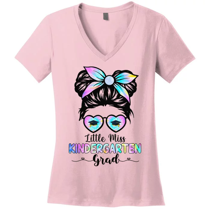 Little Miss Kindergarten Grad Graduation Daughter Women's V-Neck T-Shirt