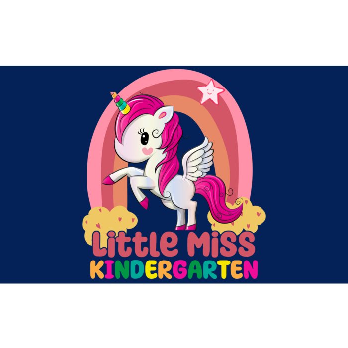 Little Miss Kindergarten Rainbow Unicorn Bumper Sticker