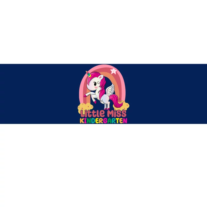 Little Miss Kindergarten Rainbow Unicorn Bumper Sticker