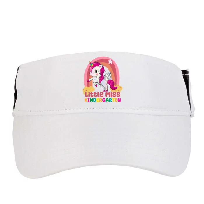 Little Miss Kindergarten Rainbow Unicorn Adult Drive Performance Visor