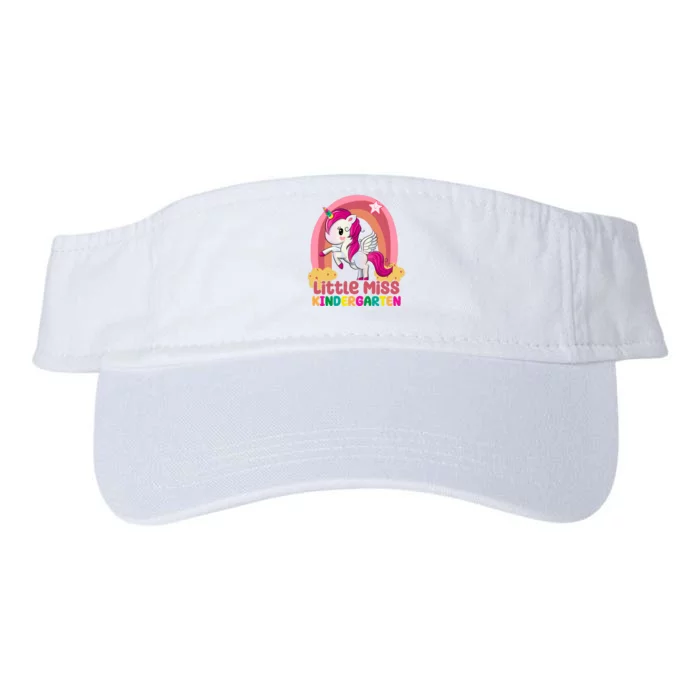 Little Miss Kindergarten Rainbow Unicorn Valucap Bio-Washed Visor