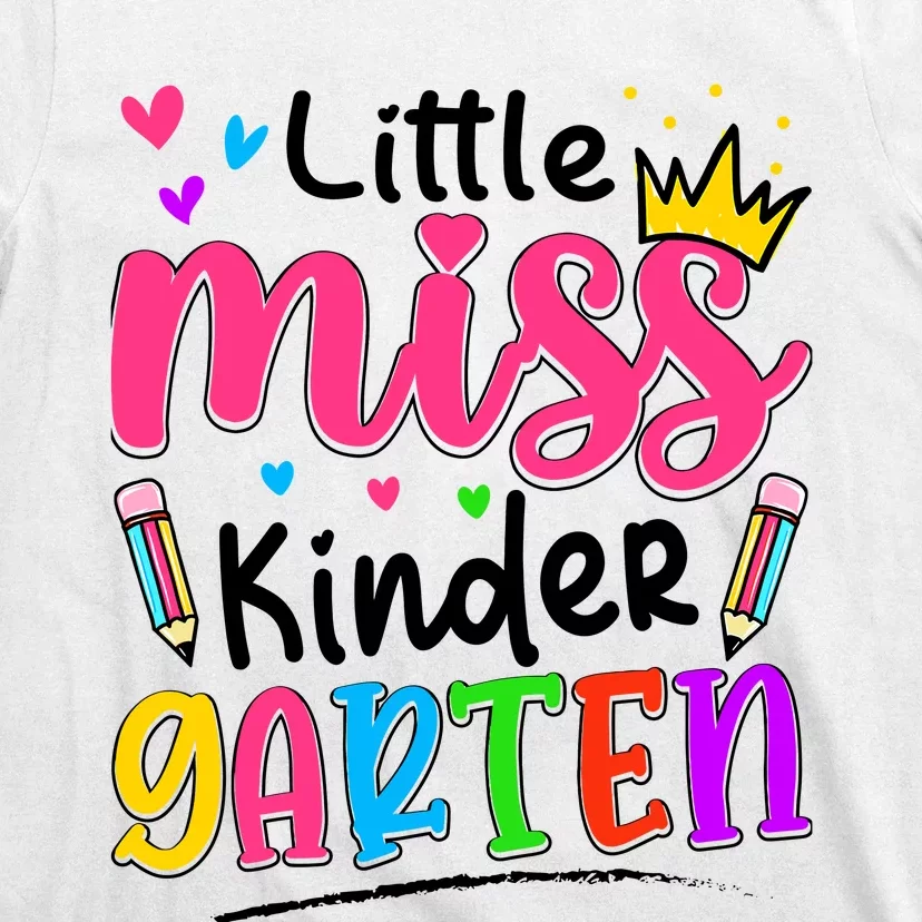 Little Miss Kindergarten Back To School Kindergarten Girl T-Shirt