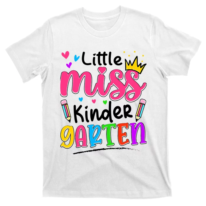 Little Miss Kindergarten Back To School Kindergarten Girl T-Shirt