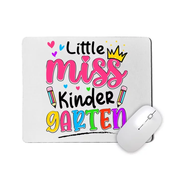 Little Miss Kindergarten Back To School Kindergarten Girl Mousepad