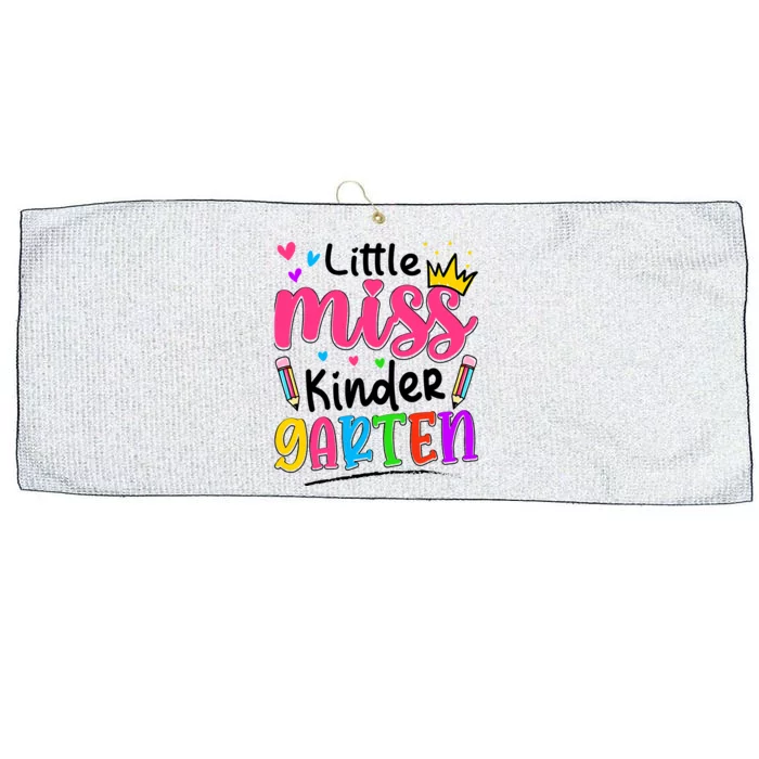 Little Miss Kindergarten Back To School Kindergarten Girl Large Microfiber Waffle Golf Towel