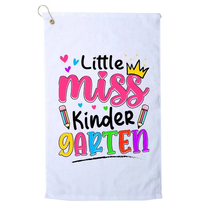 Little Miss Kindergarten Back To School Kindergarten Girl Platinum Collection Golf Towel