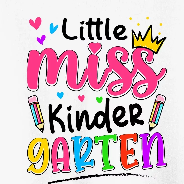 Little Miss Kindergarten Back To School Kindergarten Girl Toddler T-Shirt