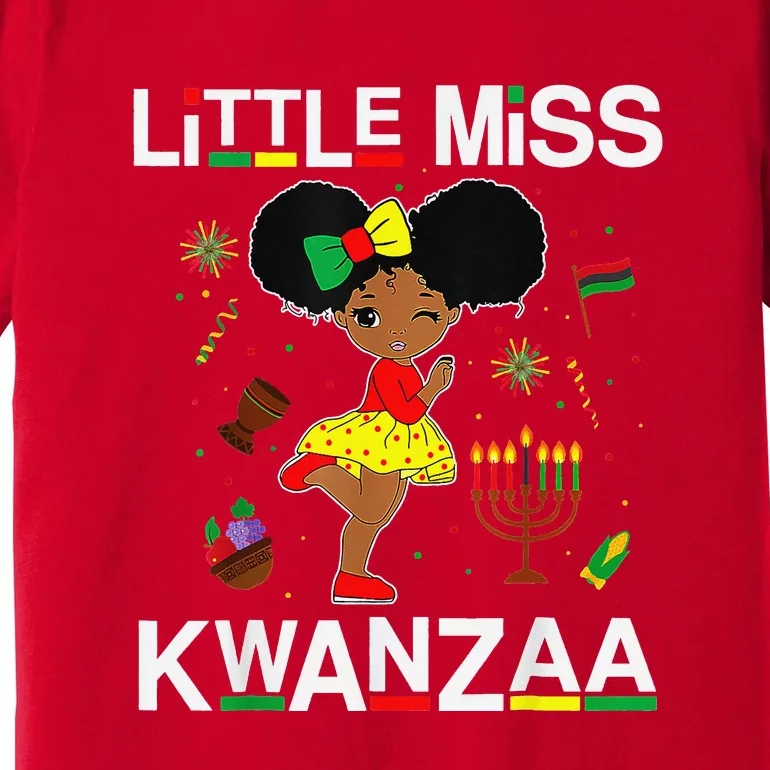 Little Miss Kwanzaa Outfits For Black Girl Premium T-Shirt