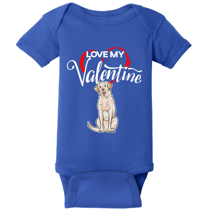 Love My Labrador Retriever Dog Valentine's Day Gift Baby Bodysuit