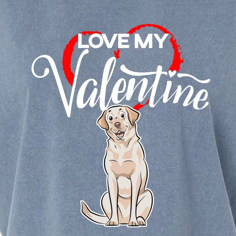 Love My Labrador Retriever Dog Valentine's Day Gift Garment-Dyed Women's Muscle Tee