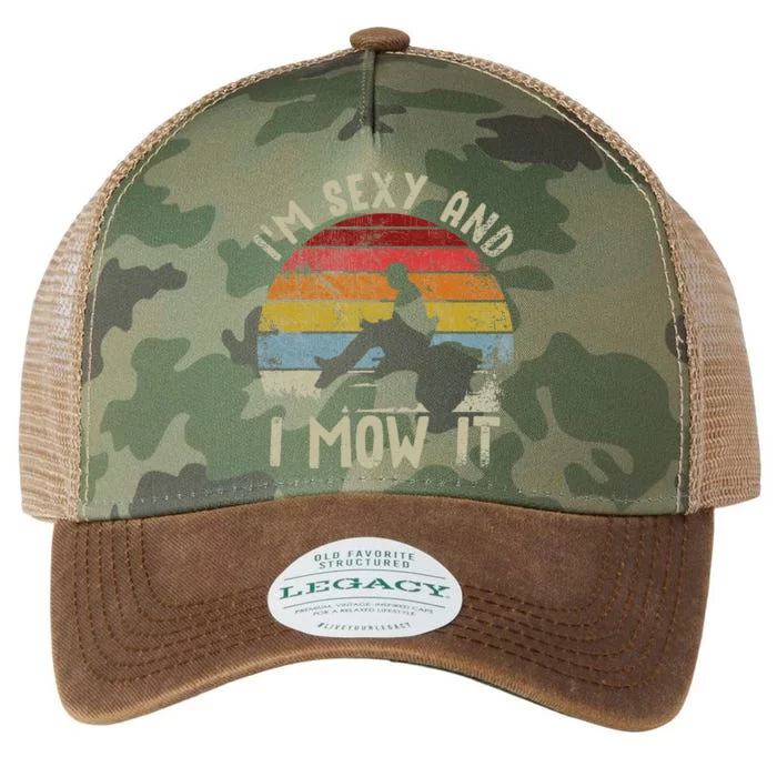 Lawn Mowing Landscaping Im Sexy And I Mow It Legacy Tie Dye Trucker Hat