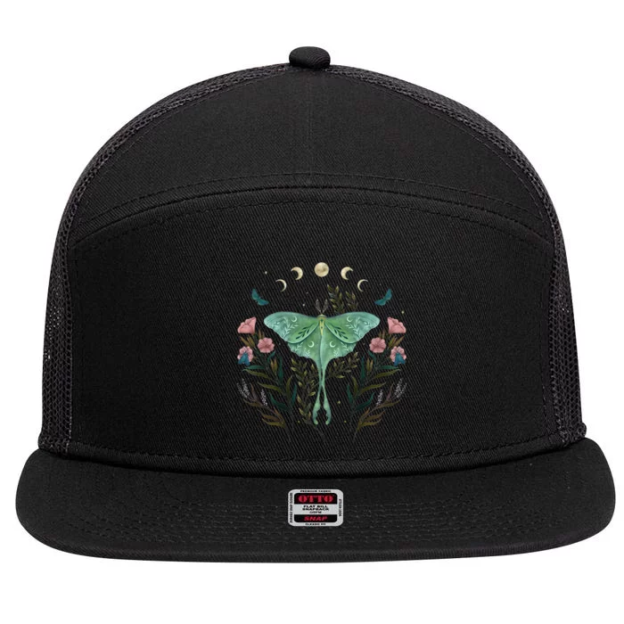 Luna Moth 7 Panel Mesh Trucker Snapback Hat