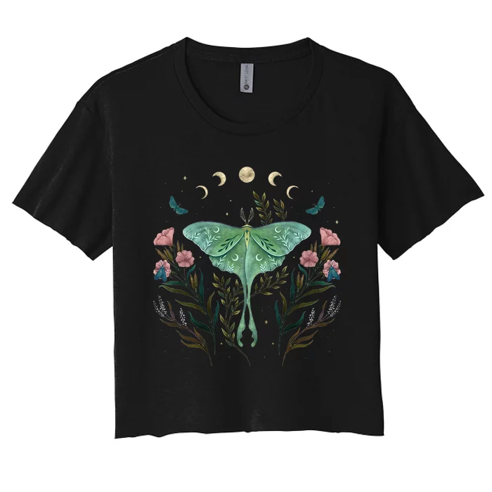 Luna Moth Women's Crop Top Tee