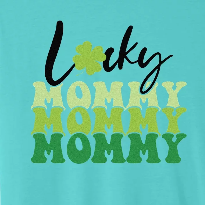 Lucky Mommy Life St Patricks Day Shamrock Family Womens ChromaSoft Performance T-Shirt