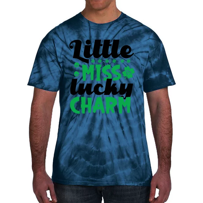 Little Miss Lucky Charm St Patrick's Day Tie-Dye T-Shirt