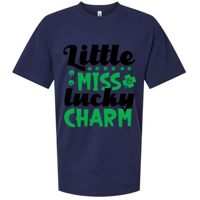 Little Miss Lucky Charm St Patrick's Day Sueded Cloud Jersey T-Shirt