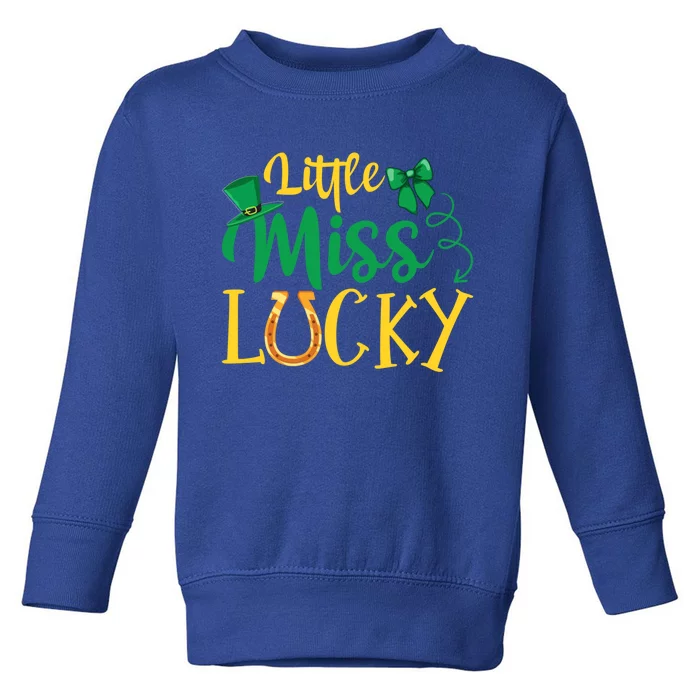 Little Miss Lucky Gift St Patricks Day Gift Toddler Sweatshirt