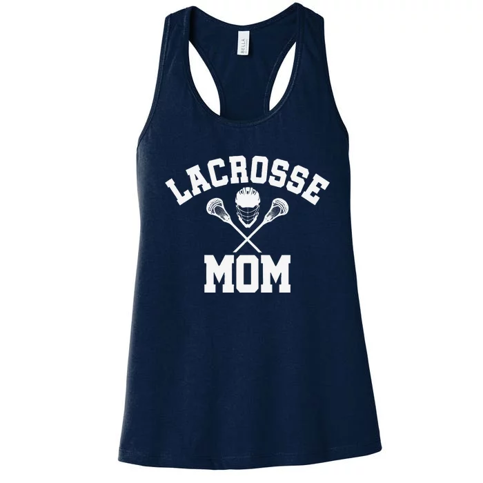 Lacrosse Mom Lax Sports Moms MotherS Day Gift Women's Racerback Tank