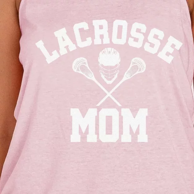 Lacrosse Mom Lax Sports Moms MotherS Day Gift Women's Knotted Racerback Tank