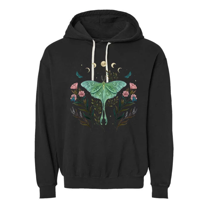 Luna Moth Garment-Dyed Fleece Hoodie