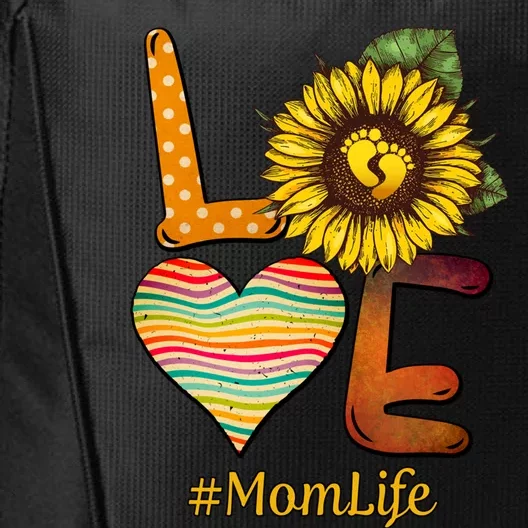 Love Mom Life Mama Grandma Funny Gift Mothers Day Gift City Backpack