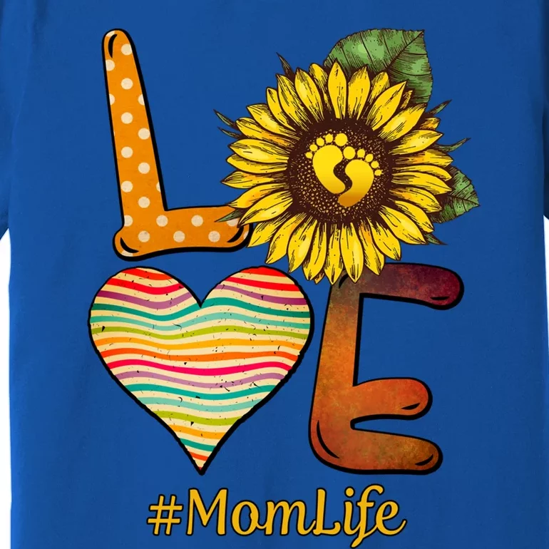 Love Mom Life Mama Grandma Funny Gift Mothers Day Gift Premium T-Shirt