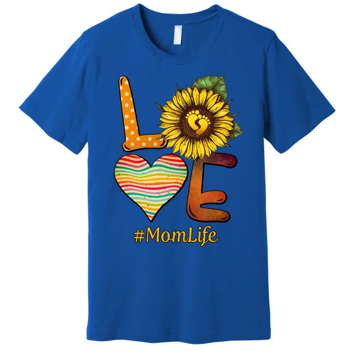 Love Mom Life Mama Grandma Funny Gift Mothers Day Gift Premium T-Shirt