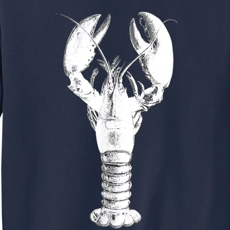 Large Maine Lobster in White Tee Sweatshirt