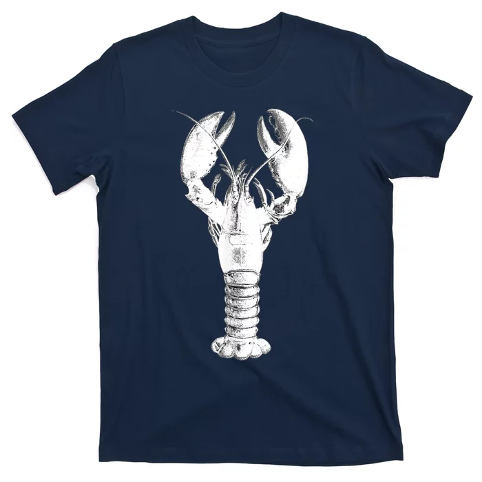 Large Maine Lobster in White Tee T-Shirt