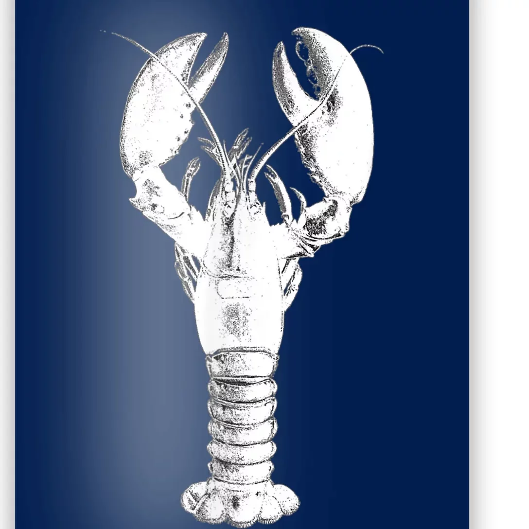 Large Maine Lobster in White Tee Poster