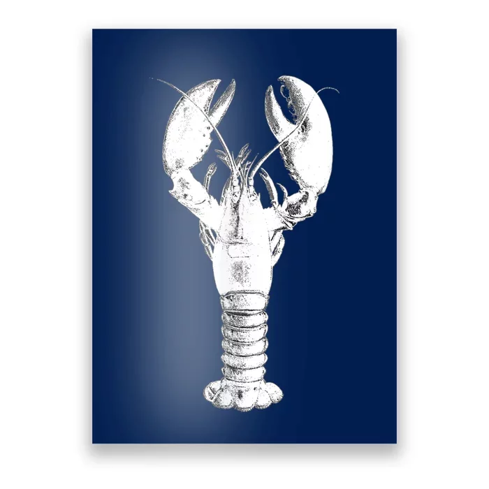 Large Maine Lobster in White Tee Poster