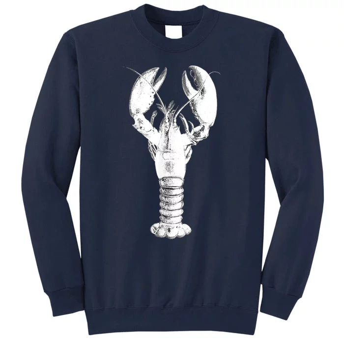 Large Maine Lobster in White Tee Tall Sweatshirt