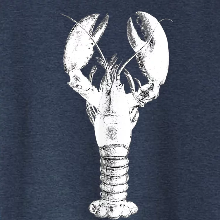 Large Maine Lobster in White Tee Women's Crop Top Tee