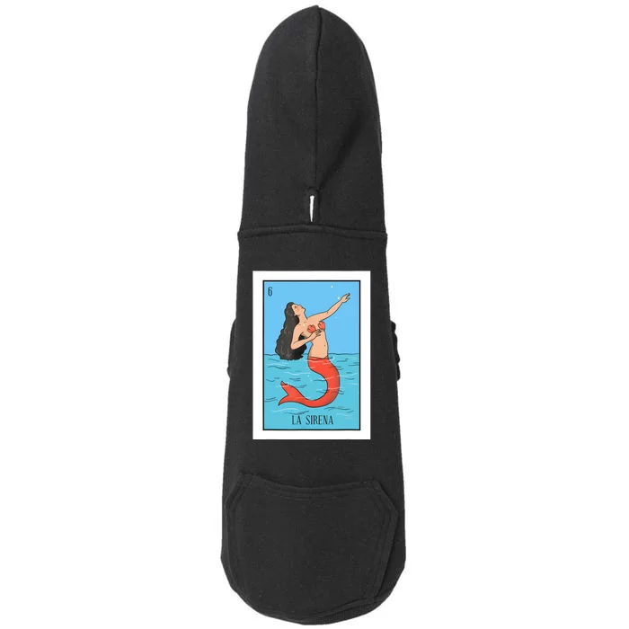 La Mermaid Lottery Gift The Mermaid Card Mexican Lottery Doggie 3-End Fleece Hoodie