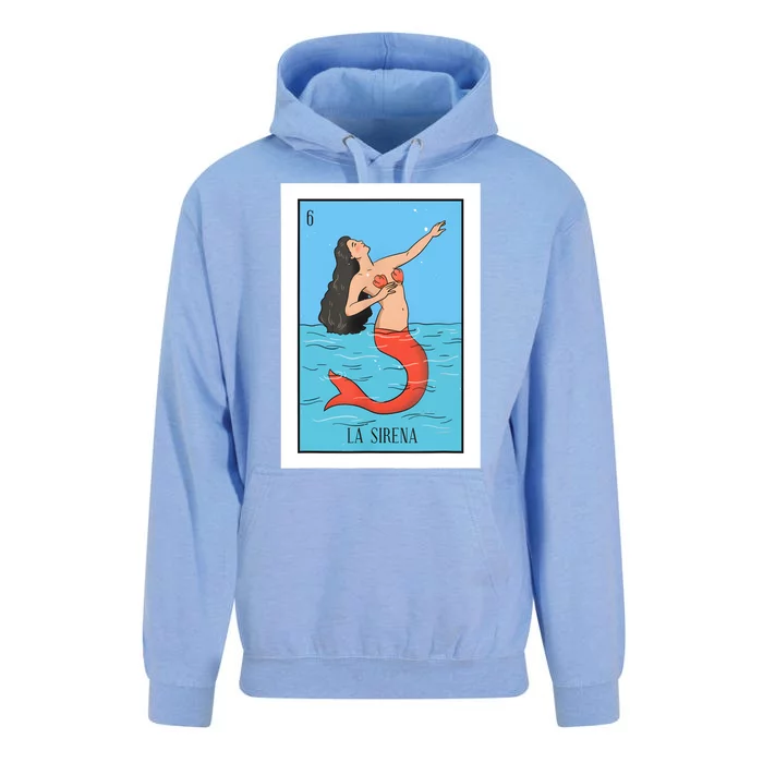 La Mermaid Lottery Gift The Mermaid Card Mexican Lottery Unisex Surf Hoodie