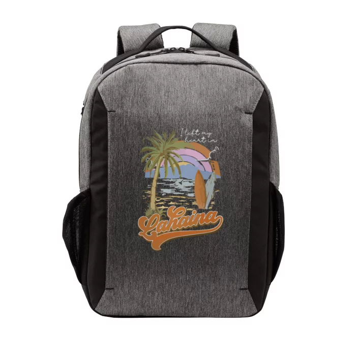 Lahaina Maui Left My Heart In Lahaina Hawaii Summer Vacation Vector Backpack