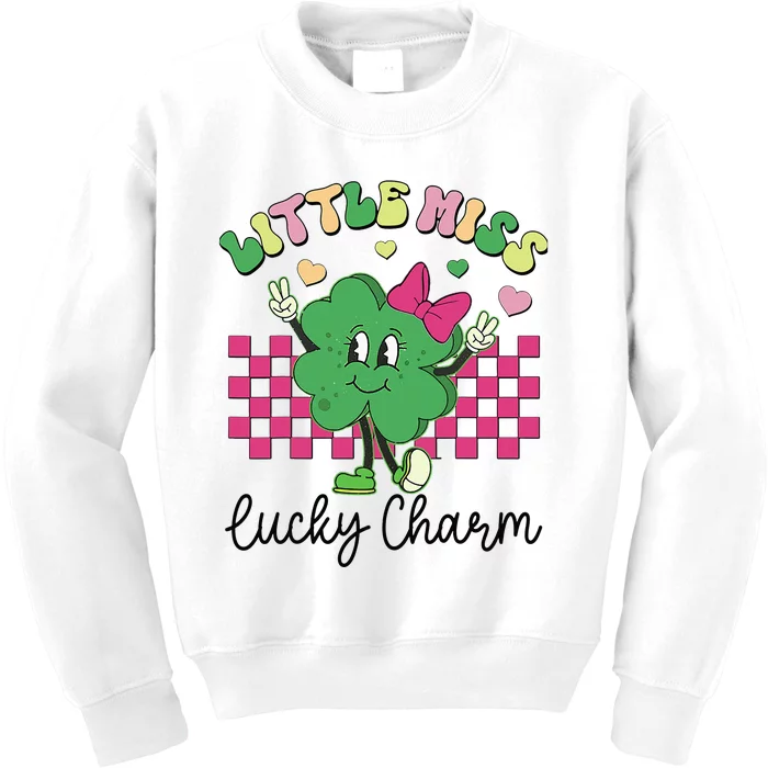 Little Miss Lucky Charm St Patrick's Day Kids Sweatshirt