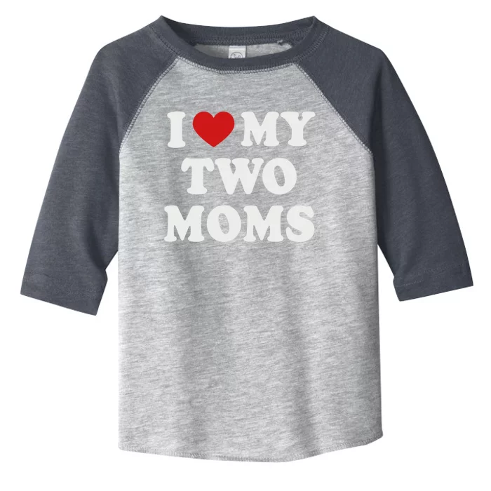 Lesbian Mom Love My Two Moms Pride Son´s Daughter´s Cute Gift Toddler Fine Jersey T-Shirt