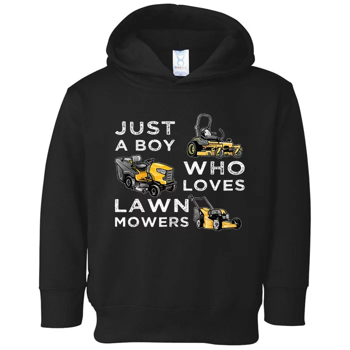 Lawn Mowing Lover For Just A Boy Who Loves Lawn Mowers Toddler Hoodie