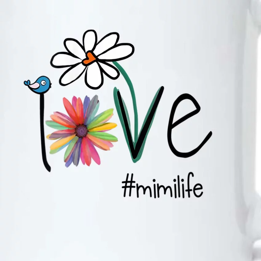 Love Mimi Life Art Flower Black Color Changing Mug