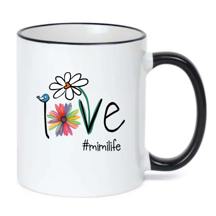 Love Mimi Life Art Flower Black Color Changing Mug