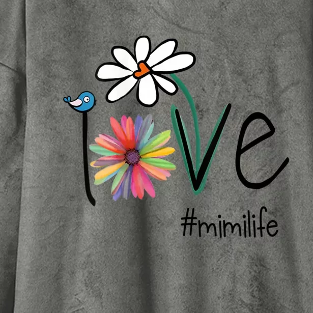 Love Mimi Life Art Flower Hooded Wearable Blanket