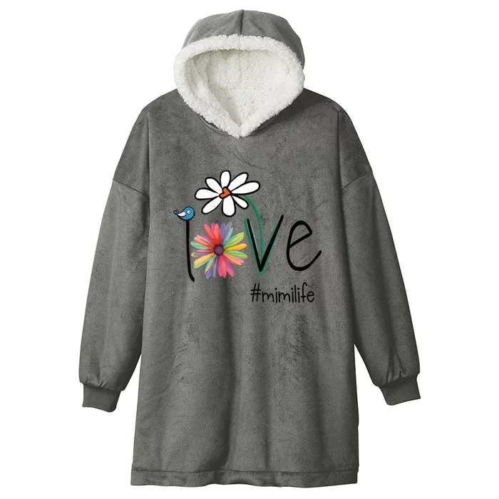 Love Mimi Life Art Flower Hooded Wearable Blanket