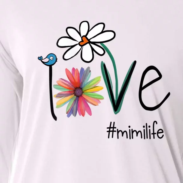 Love Mimi Life Art Flower Cooling Performance Long Sleeve Crew