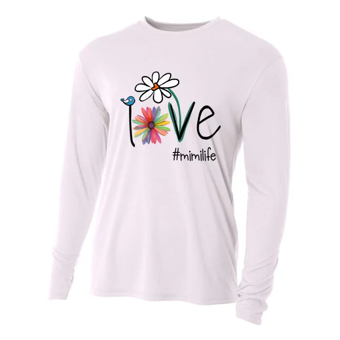 Love Mimi Life Art Flower Cooling Performance Long Sleeve Crew